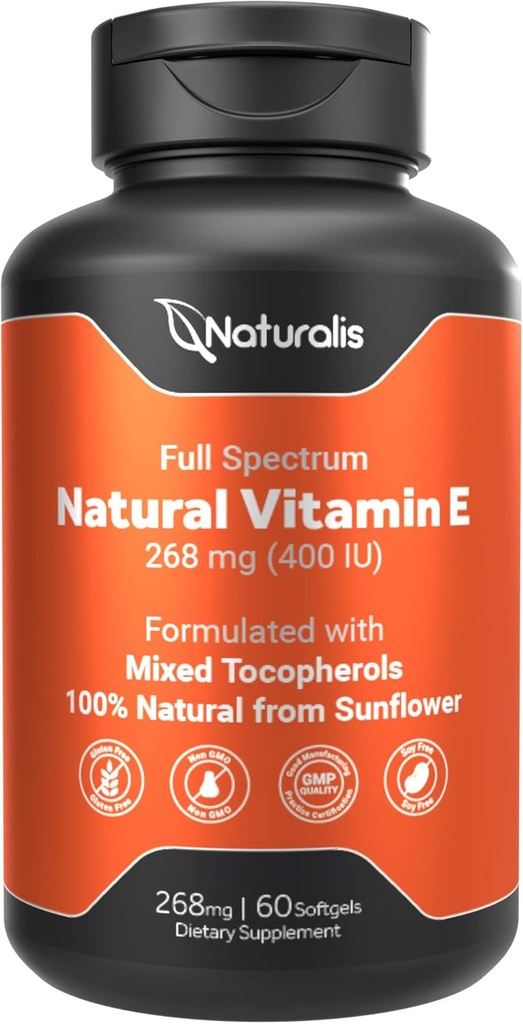Naturalis Ηλιοτρόπιο Βιταμίνη Ε 268mg (400 IU) με Μικτές Τοκοφερόλες 