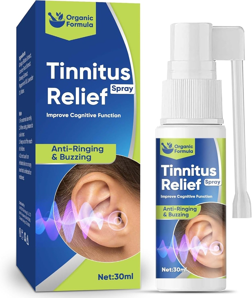 TUHIMO Tinnitus Rëliëf for Ringing Ears,Doğal Etkili Tinnitus Tedavisi,30 ml-Mavi
