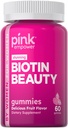 PINK Biotin Gummies for Women | 60 Count | Vitamin for Hair, Skin and Nails | Meyve Flavor | Non-GMO & Gluten Ücretsiz