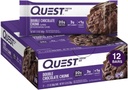Quest Nutrition Double Chocolate Chunk protein Bars, 20g protein Bars, 1g Sugar, 4g Net Carb, Gluten Free, Keto Friendly, 12 Count