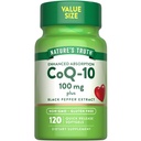 Nature's Truth CoQ10 100 mg | 120 Softgels | High Abxia | Non-GMO & Gluten Free Coenzyme Supplement | with Black Pepper Extract