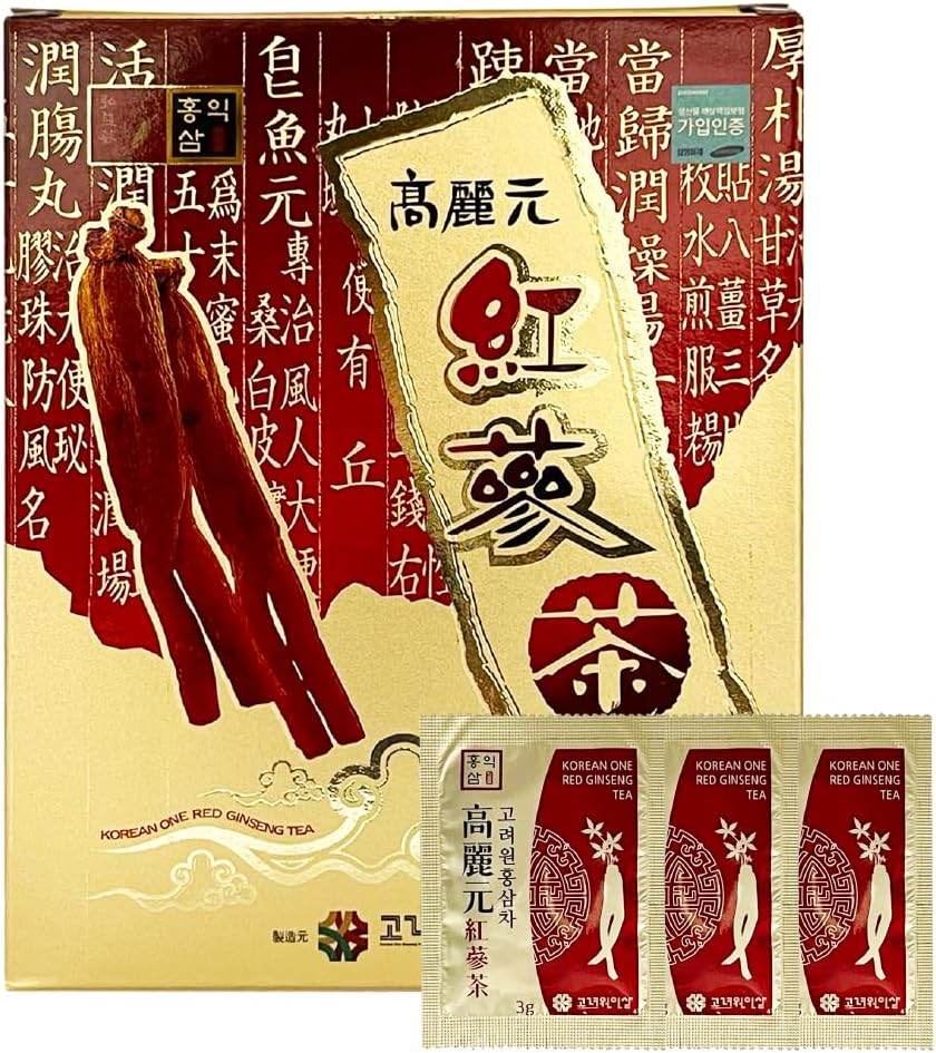 Κορεάτικο εκχύλισμα Ginseng Κόκκοι Τσάι 50T 홍삼차