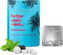 NOOZ Better Smile Mints – 180 Count | Oral Health & Fresh Breath Support | Gum & Diş Bakımı, pH Denge | Sugar-Free, Aspartame-Free | Peppermint Flavor | Premium Refillable Tin