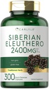 Carlyle Sibirya Eleuthero | 2400 mg | 300 Capsules | Non-GMO ve Gluten Free Formula | Sibirya SMA | Geleneksel Herbal Supplement