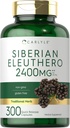 Carlyle Sibirya Eleuthero | 2400 mg | 300 Capsules | Non-GMO ve Gluten Free Formula | Sibirya SMA | Geleneksel Herbal Supplement