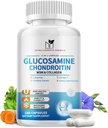 Glucosamine Chondroitin MSM Capsules,Glucosamine 1500 mg with Collagen, Turmeric, Common Supplements for Men,180 Capsules