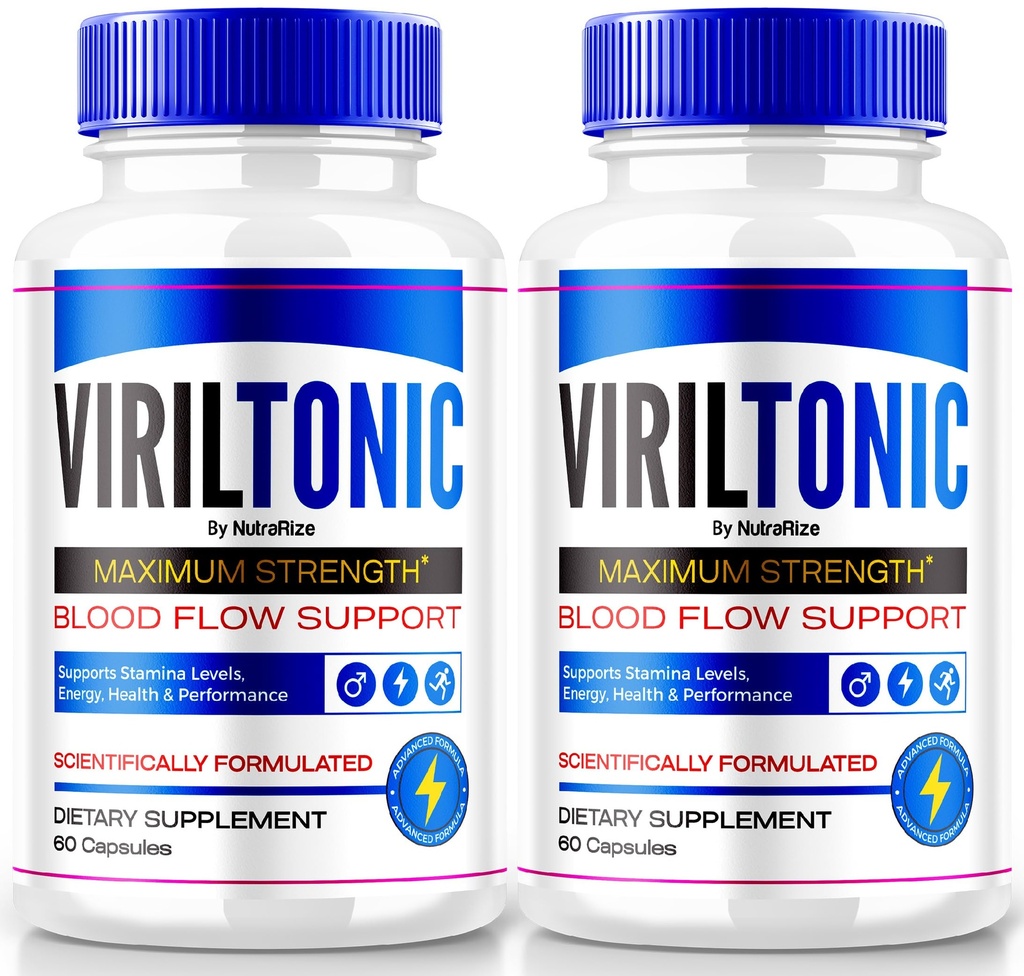 NutraRize (Erkekler için 2 VirilTonic Capsules paketi, Genel Performans Desteği için Premium Formula, Sağlık ve Sağlık Için Tüm Doğal Supplement, VirilTonic24 Yorumlar (120 Capsules)