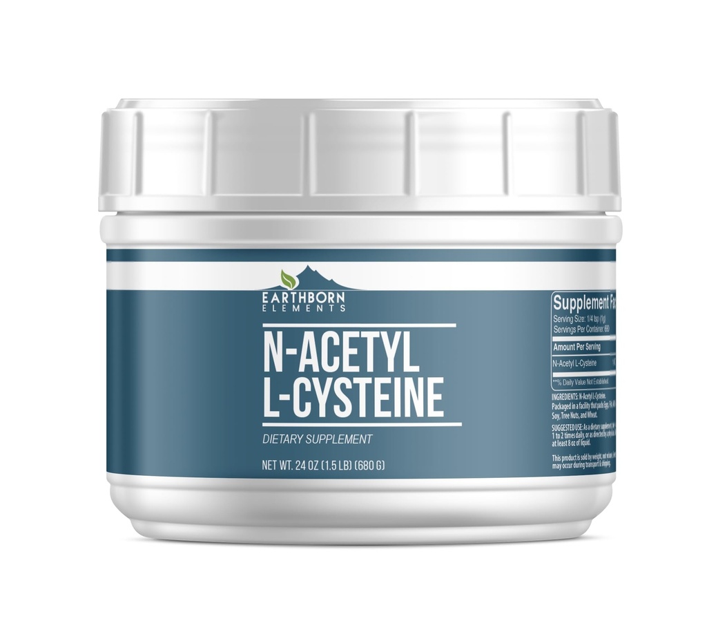 Earthborn Elements N-Acetyl L-Cysteine (1.5 lb), Diyet Supplement, Resealable Tub