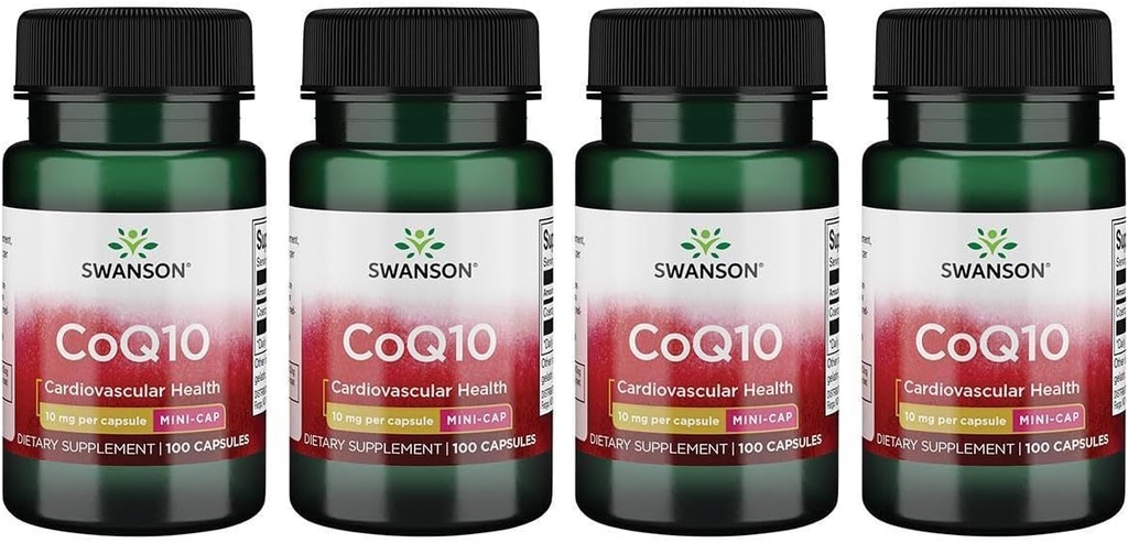 Swanson Coq10 - Mini Cap 10 mg 100 Caps (4 Pack)