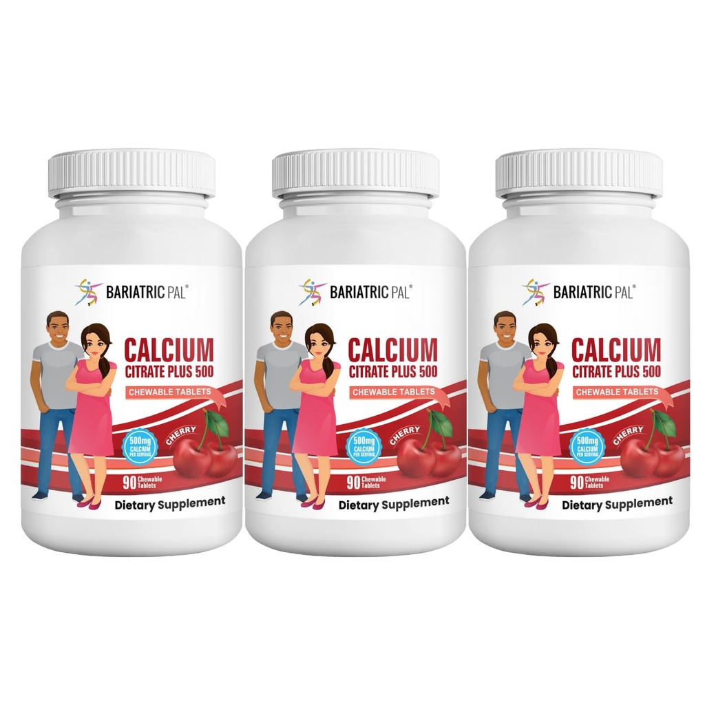 BariatricPalelli Citrate 500 mg Chewable Tabletler - Cherry (90-Day Supply)