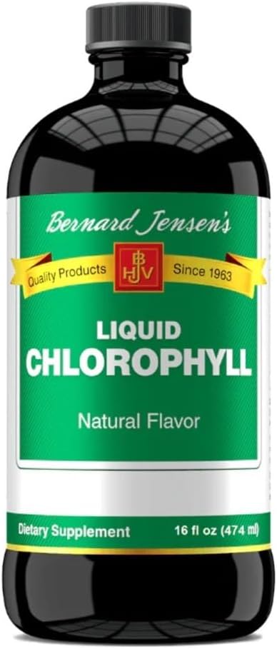 Bernard Jensen'in% 100 Pure Natural Chlorophyll Flavor Liquid Supplement | Addsacene Ph | Temiz Kana Yardım | 16 Akışkan Ounce (474 ml)