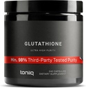 Toniiq Ultra High Strength Glutathione Capsules - 1000 mg Mekanik Formula - 98+ Yüksek derecede Purified and Bio available - Non-GMO Fermentation - 240 Capsules Azaltıd Glutathione Supplement
