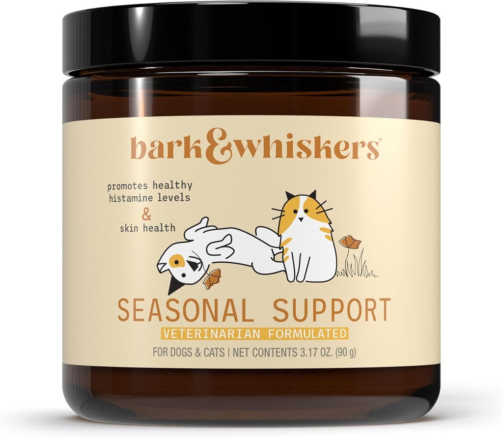 Bark & Whiskers Mevsim Destek, 3.17 Oz. (90 g), 90 Scoops, Antioksi ve Immune Support, Veterinarian Formulated, Non-GMO, Dr. Mercola