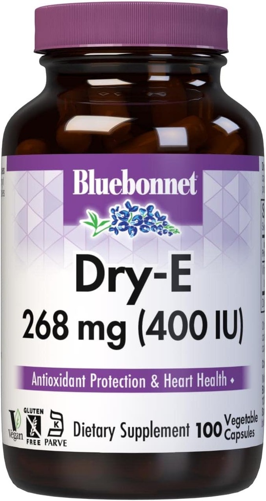 BlueBonnet ξηρό E-400 IU κάψουλες λαχανικών, 100 κόμης