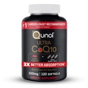 Qunol CoQ10 100 mg Softgels, Ultra CoQ10 100 mg, 3x Daha İyi Abpsiyon, Heart Health & Energy Production, Coenzyme Q10 Vitamins ve Supplements, 4 Ay Supply, 120 Kont
