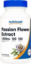 Nutricost Passion Flower Extract (1,500 mg Equivalent) 120 Capsules - Gluten Free, Non-GMO ve Vegetarian Friendly Friendly