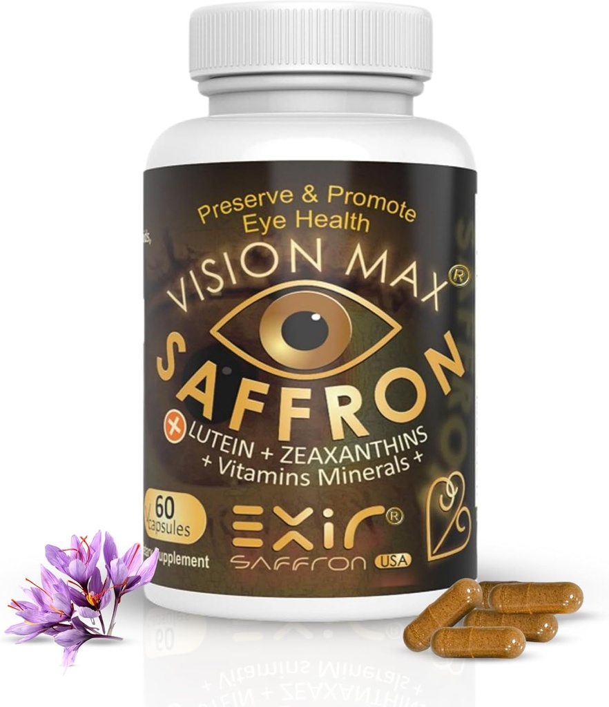 Lutein, Zeaxanthin Plus Saffron Herbs Beslenme Göz Tamamı - Macular & Retina Sağlığı, 60 Capsules
