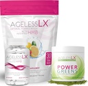 AgelessLX Biotin Supplement Capsules, Strawberry Lemonade & Power Greens Toz Sche - Anti Aging Supplements