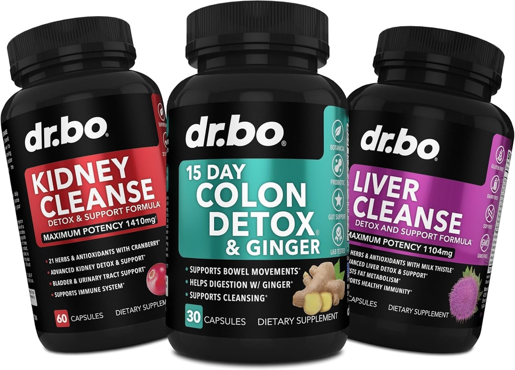 Colon Cleanser Detox & Kidney Liver Cleanse - 15 Day Colon Cleanse Pills, Kidney Liver Detox Support Supplement - Bowel Movement Supplements, Kidneys, Bladder, Urinary Tract, Gallbladder Pills