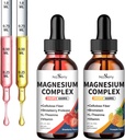 Membran Glycinate,Magnesium Çocuklar için Uzaklığı 400 mg Sıvı Magnezyum Yüksekt Abhidrasyon Kemik Sağlığı,Relaxation (2ücretli)