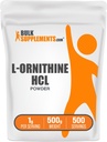 BulkSupplements.com L-Ornithine HCl Toz - Ornithine Supplement, Amino Asits Supplement - Gluten Free, 1g per Service, 500g (1.1 lbs) (Paket 1)