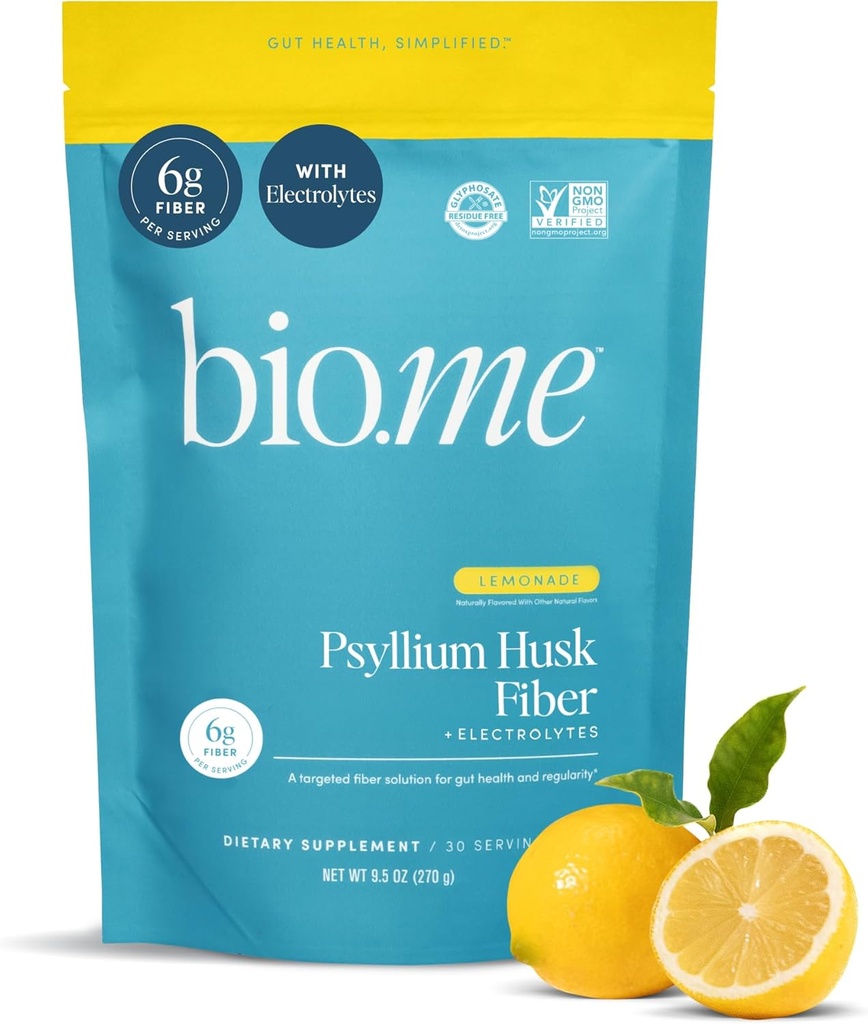 Διάσωση ινών (6g ανά υπηρεσία) - Psyllium Husk σκόνη για Digestive Health & Bloating Relief, Ζάχαρη Δωρεάν Λεμονάδα Prebiotic Soluble Fiber σκόνη, μη-GMO Fiber συμπλήρωμα, Gluten Free - 30 Σερβιέτες