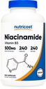 Nutricost Niacinamid (Vitamin B3) 500 mg, 240 Capsules - Non-GMO, Gluten Free, Flush Free Vitamin B3