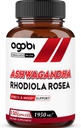 agobi Ashwagandha Supplement with Rhodiola Rosea 1950mg - Immune System, Strength, Energy Production, Focus & General Health - 150 Capsules