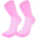 HCS Non-Slip Hospital Socks, Kadınlar ve Erkekler (6 Pairs) - 360 All-Around Tread Non-Slip Sock for Elderly/Kırıklar - Hastaneler Socks, Fall Riskler (Pink, Düzenli)