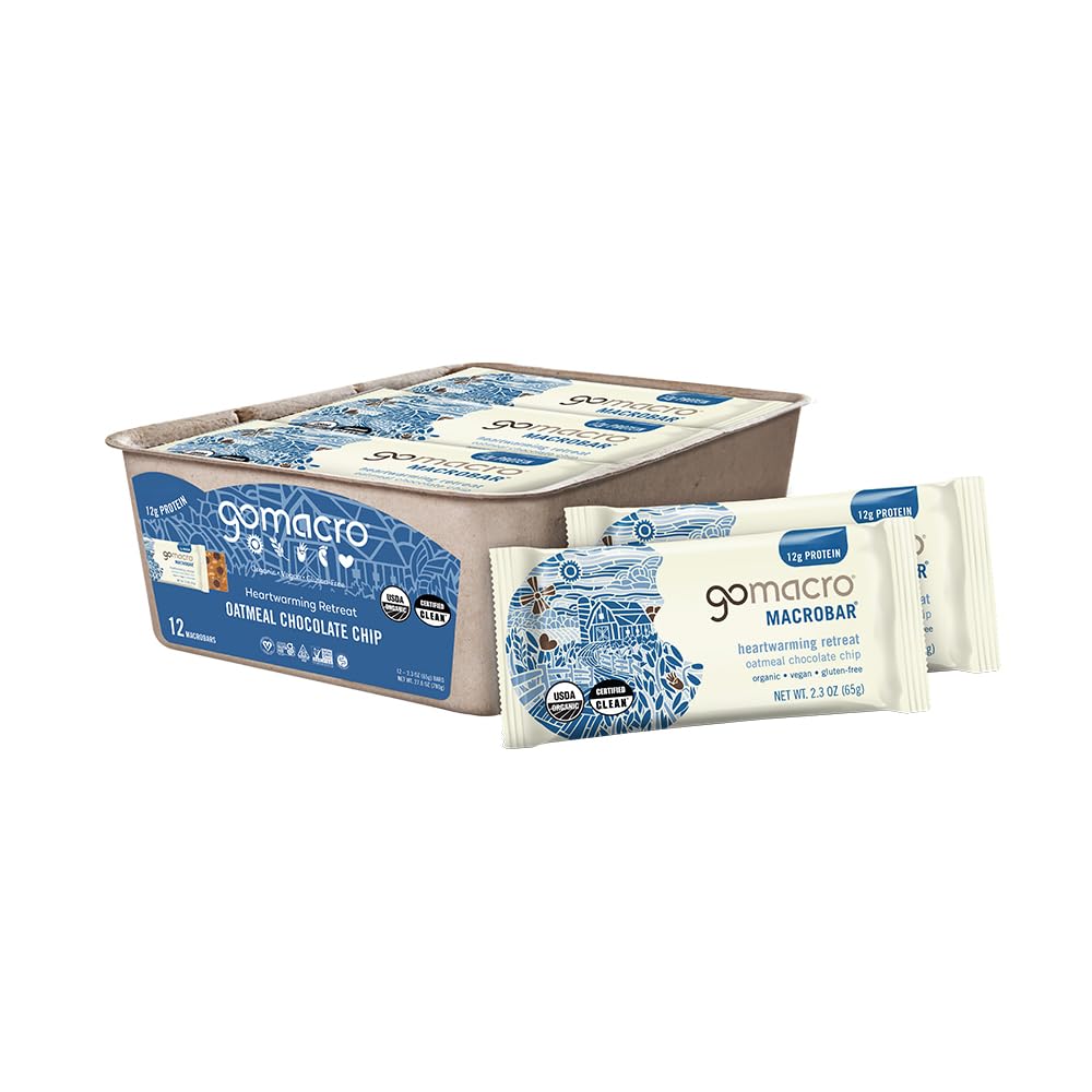 Gomacro, Διατροφή Μπαρ Βρώμης Σοκολάτα Chip Organic 12 Count, 2.3 Ουγγιά