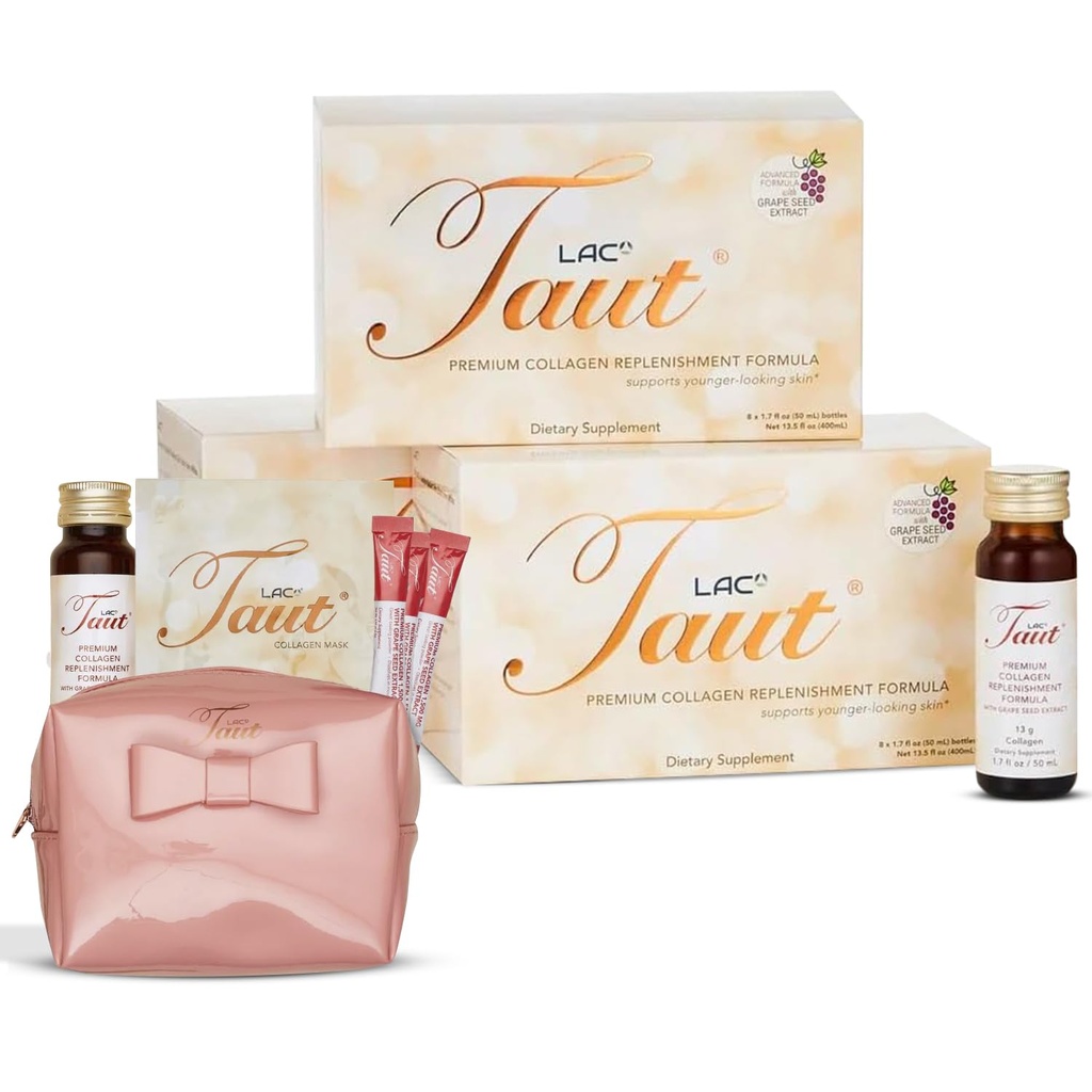 TAUT Premium Collagen İçecek - Kadınlar için sıvı Collagen 13.000 mg Marine, + 7 Actives - Skin, Saç, Ortaklar - Precisely Formulaed, Japonya- Made, Orange Flavor