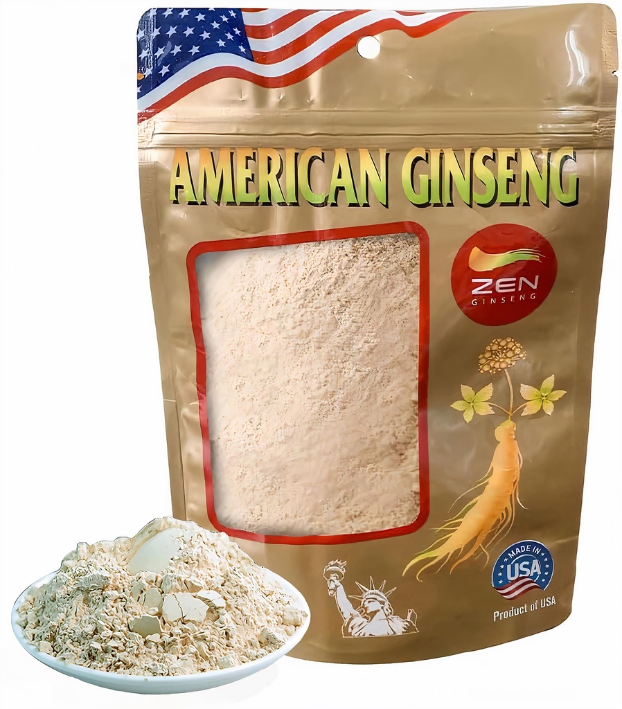 Zen Ginseng Toz - 4 oz. Amerikan Wisconsin Ginsengi - Non-GMO, Gluten Free - For Soups, Teas, Coffee, Juices, Smoothies ve Baking için.