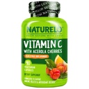 NATLO Vitamin C, Organik Acerola Cherry Extract ve Citrus Bioflavonoids - Vegan Supplement - Immune Support - 500 mg VIT C in Cap - Non-GMO - 90 Capsules