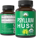 USDA Organik Psyllium Husk Vegan Capsules Organik Psyllium Husk Tohum. Gut. Digestive Prebiyotiks için Fiber Supplement. Pills for Digestion, Cabating olmadan. Tabletler