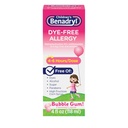 Çocuk Benadryl Dye-Free Alerji Yardımı Sıvı + 12.5 mg Diphenhydramine HCl, Antihistamin Antihistamine Tıp Çocuklar için Relieve Runny Nose & Sneezing, Gum Flavor, 4 fl. oz oz