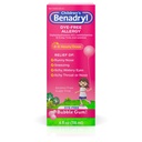 Παιδική Benadryl Dye-Free Αλλεργία Ανακούφιση Υγρό + 12, 5 mg Διφαινυδραμίνη HCl, Αντιισταμινική Αλλεργία Ιατρική για τα παιδιά Βοηθά στην ανακούφιση Runny Μύτη & Φτάρνισμα, Bubble Gum Flavor, 4 fl. oz