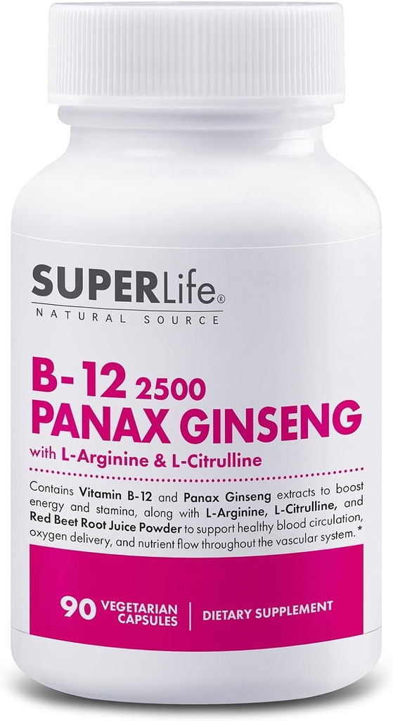 Fresh Start Βιταμίνη B-12 2500 & Panax Ginseng με L-αργινίνη & L-Citrulline - Ισχυρή ενίσχυση ενέργειας 