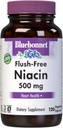 BlueBonnet Nutrition Flush-Free Niacin 500mg, για διατροφική καρδιοαγγειακή υποστήριξη κάψουλες λαχανικών, σόγιας/Dairy/Gluten Free, μη GMO, Kosher Certified, Vegan, White, 120 Count