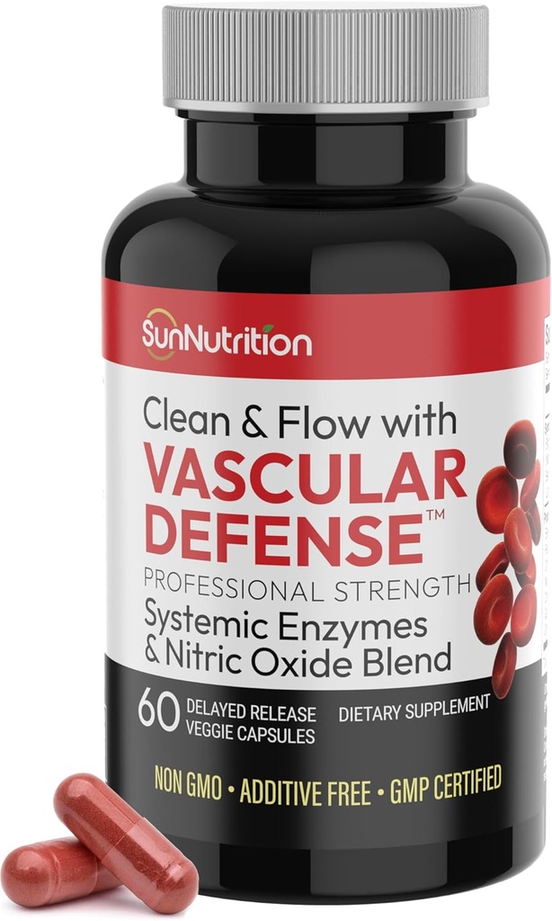 Nattokinase Supplement Nitrik Oksit Capsules Beet Root Extract High Potency Lumbrokinase & Bromelain Systemic Enzymes Nitrik Çimento Toplantısı Temiz & Akış Vascular Savunma 60 Caps 30 Hizmetler