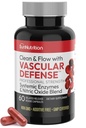 Nattokinase συμπλήρωμα Nitric oxide κάψουλες Beet Root Extract High Potency Lumbrokinase & Bromelain Systemic Enzymes Nitric oxide Blend Clean & Flow Vascular Defense 60 Caps 30 Υπηρεσίες