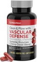 Nattokinase Supplement Nitrik Oksit Capsules Beet Root Extract High Potency Lumbrokinase & Bromelain Systemic Enzymes Nitrik Çimento Toplantısı Temiz & Akış Vascular Savunma 60 Caps 30 Hizmetler
