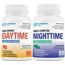 Puregen Labs Daytime and Nighttime Combo Pack, Cold and Flu Relief Medicine | Güçlü Multi-Symptom Daytime and Nighttime Relief for Headache, Fire, Sore Throat, Cough, Congestion and Aches