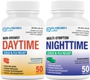 Puregen Labs Daytime and Nighttime Combo Pack, Cold and Flu Relief Medicine | Powerful Multi-Symptom Daytime and Nighttime Relief for Headache, Fever, Sore Throat, Cough, Congestion and Aches