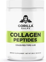 Gorilla Gulps | Hydrolyzed Collagen Peptides | Grass Fed Type I & III | All Natural, Non-GMO, Hormon Free, Gluten Free, Lactose Free | Made in USA | 3rd Party Tested