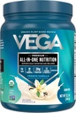 Vega Organik All-in-One Vegan Protein Toz, Fransız Vanilla - Superfood Malzemeler, Immunity Support, Keto Friendly, Pea Protein for Women & Men, 12.2 oz (Pazar Mayıs Vary)