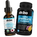 Lymphatic Drainage Supplements Drops & Pills - Organik Lymphatic Support Liquid Drops Cleanse Capsules with Echinacea, Ginger, Dandelion, Red Root Supplement Lymphage Node Detox Cleanse System