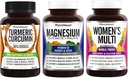Farm Haven Magnezyum + Kadınlar için Multivitamin + Turmeric Curcumin with BioPerine Black Pepper