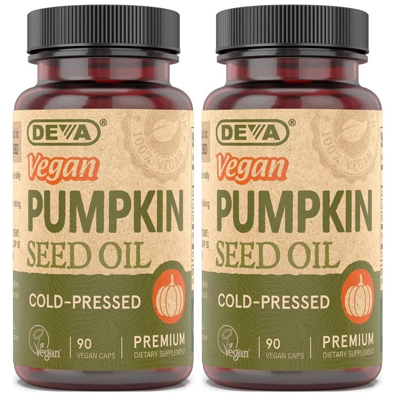 DEVA Beslenme Vegan Tohum Yağı 500 mg, Cold-Pressed & Unrefined - 90 Capsules