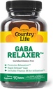 Country Life GABA Relaxer – 90 Tabletler | Hızlı Yayın Formülü Rahatlama, Stres ve Uyku Desteği | GABA, Amino Asits & B Vitaminleri | Sertifikalı Vegan, Gluten-Free, Non-GMOMO