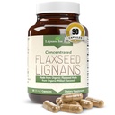 Lignans For Life Flaxseed Lignans for Dogs & People - Organik Flaxseed Supplement for Hormon Support, 15 mg 90 Capsules, Flax Seed for Dogs & Women, High-Fiber